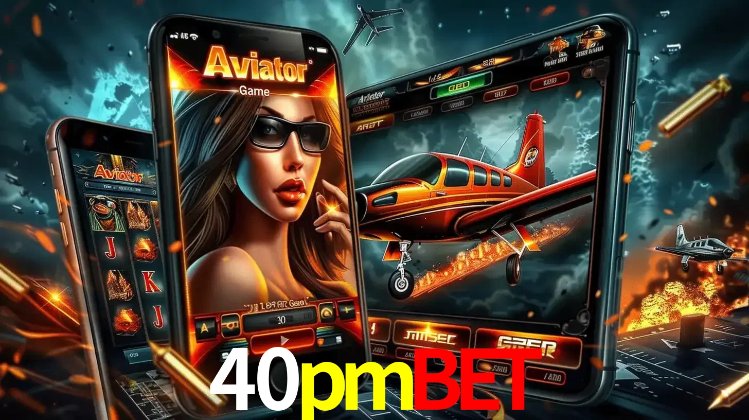 O popular jogo de apostas Aviator exibido em vários celulares e tablets, mostrando a interface emocionante e a ação de voo disponíveis para jogar agora no 40pmbet.