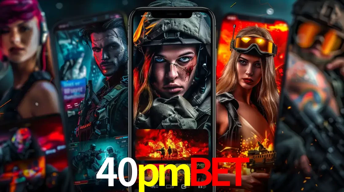 Montagem de telas de celular mostrando diversos personagens, masculinos e femininos, de um jogo de tiro, ilustrando a diversidade de equipes de e-sports para apostar no 40pmbet.